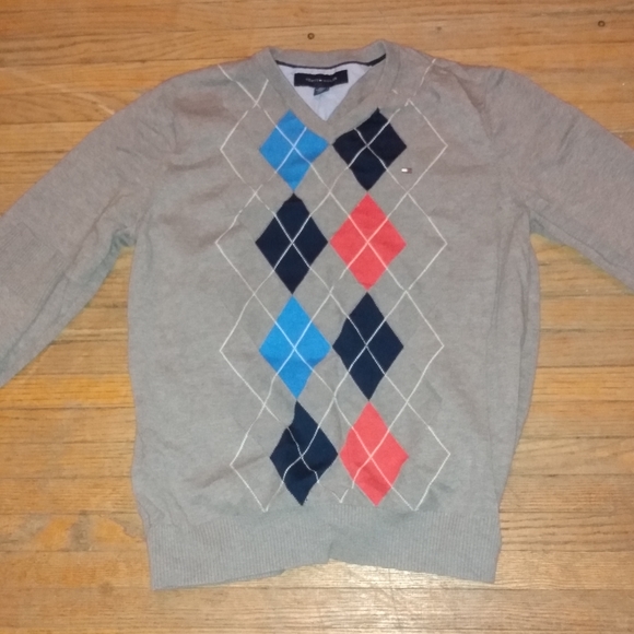 Tommy Hilfiger argyle sweater sz:M - Picture 1 of 8